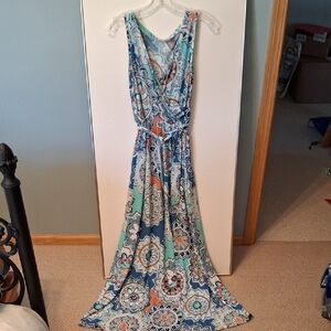 Vibrant Patterned Maxi Dress